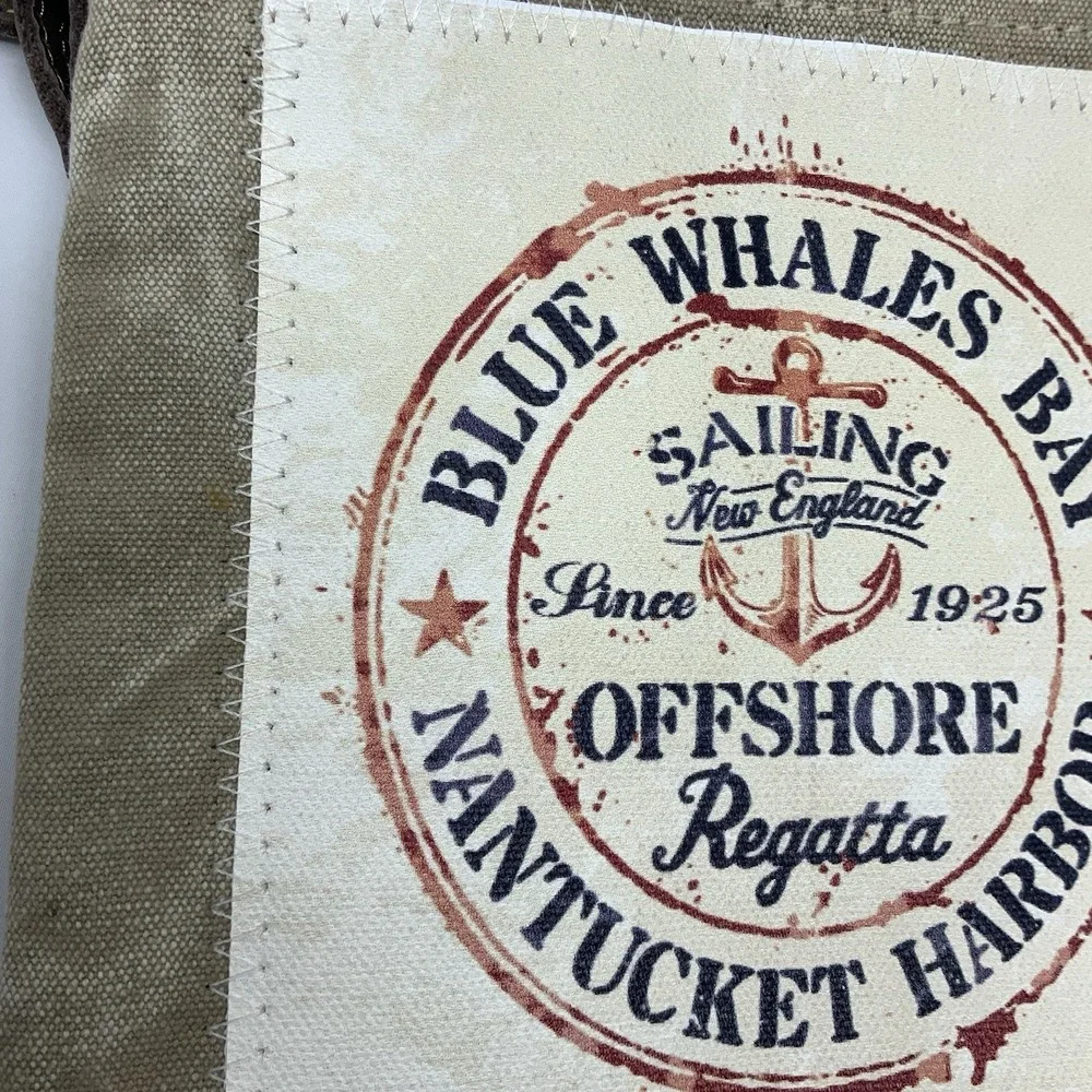 Myra Crossbody Bag Purse Sailing Anchor Harbor‎ Coastal Cottage Nautical Canvas